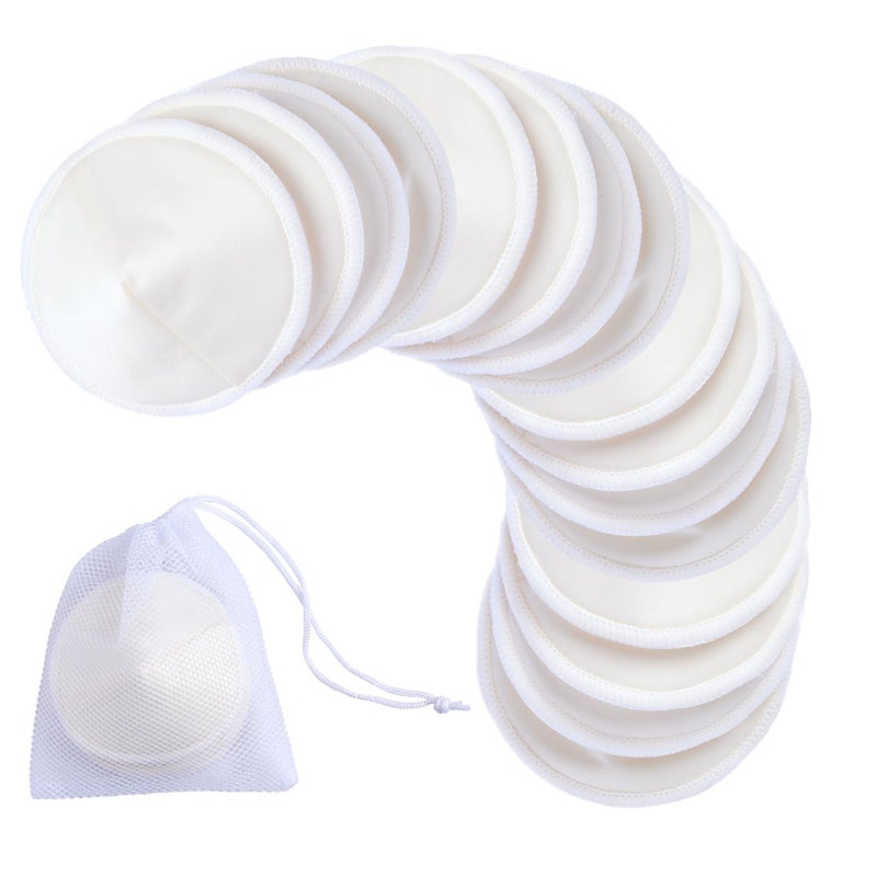 Ameda Washable Nursing Pads | 10 Pairs (20 Count) | Organic Nursing Pads | Breastfeeding Supplies | Reusable Breast Pads for Leaking Milk | Breastfeeding Pads | Includes Mesh Laundry Bag - Image 1